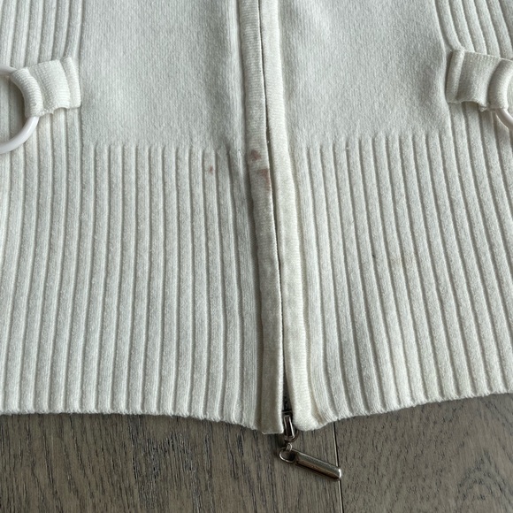 Women’s strappy zip up long sleeve sweater - Picture 3 of 4